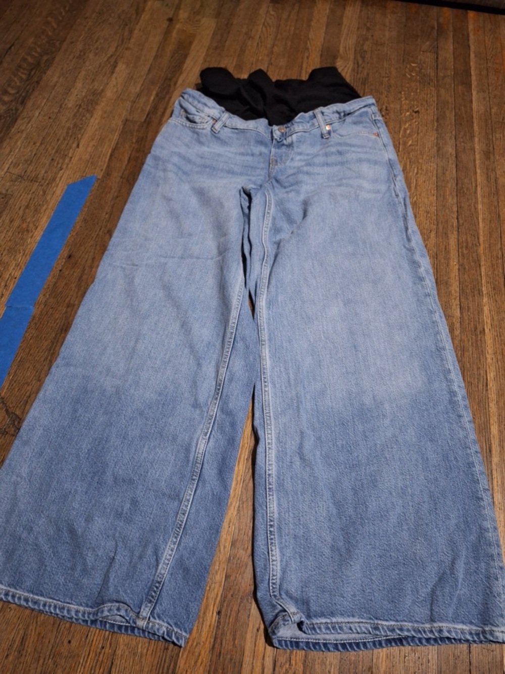 Gap Wide Leg Maternity Jeans - Light Blue